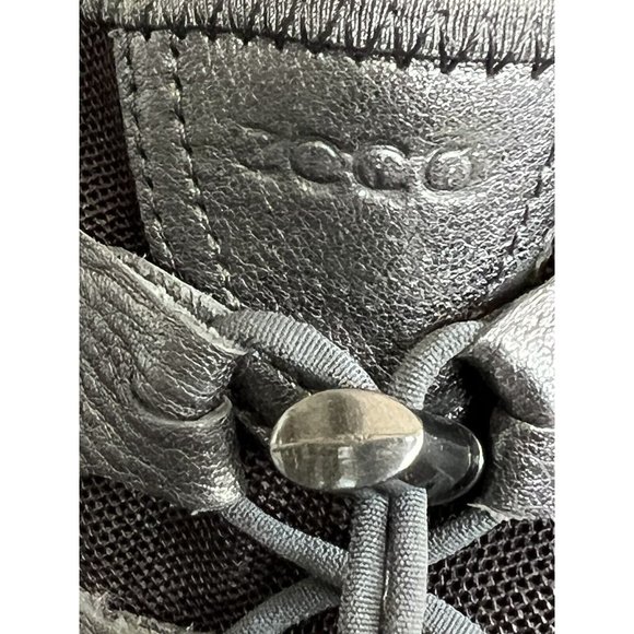 ECCO Womens Bluma Toggle Lace Up Metallic Silver Leather SlipOn Sneakers Sz 10.5 - Picture 6 of 16